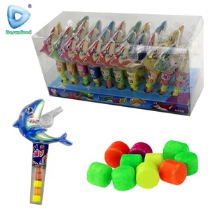 Hot Sale Plastic Fish Shape Whistle Toy With Candy Supplier
