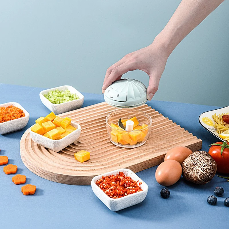 Mini Kitchen Gadgets Manual Garlic Meat Foam Vegetable Chopper