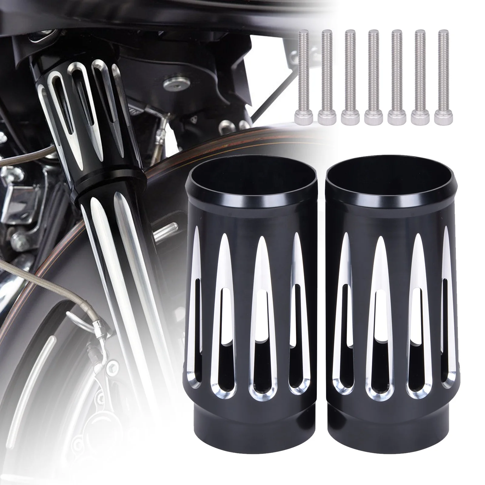 Компьютерная программа goldfire заготовки вилы загрузки слайдер крышка костюм для H-D FLT FLHR FLHX FLHT корова колокольчиками TOURING Street Glide 86-19