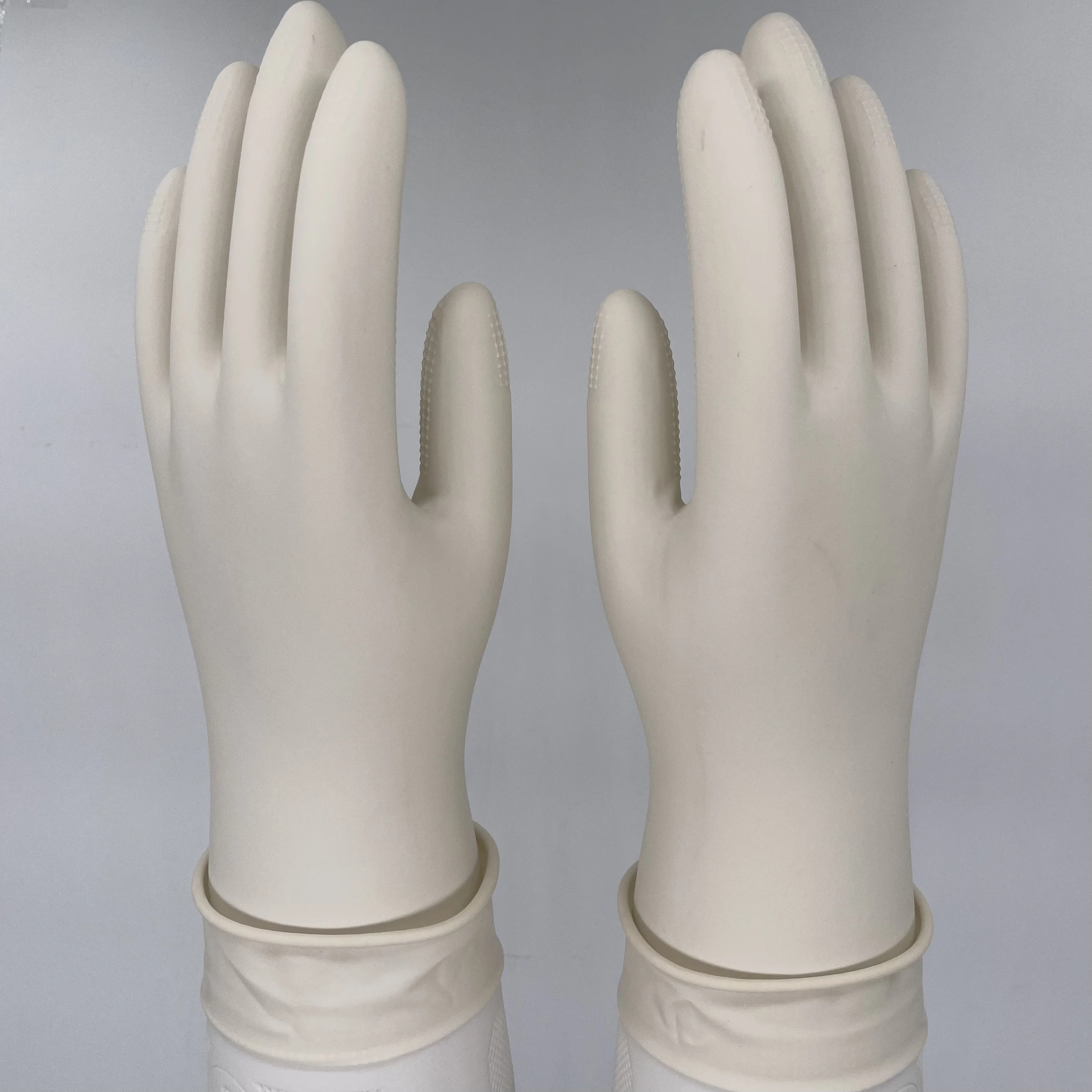Rubber Household Gloves Plus Fleece Short Work Wear Resistant Durable Thick Warm Washing Dishes Washing Clothes Women's Kitchen