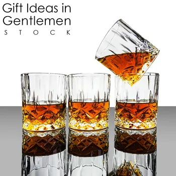 Premium 10 oz s cotch glasses cup olde fashion whiskey glass set of 4 with 16 granite chilling stones and velvet bag
