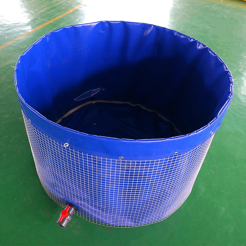 Round Frame Fish Tank Pvc Tarpaulin Fish Tank For Aquaculture