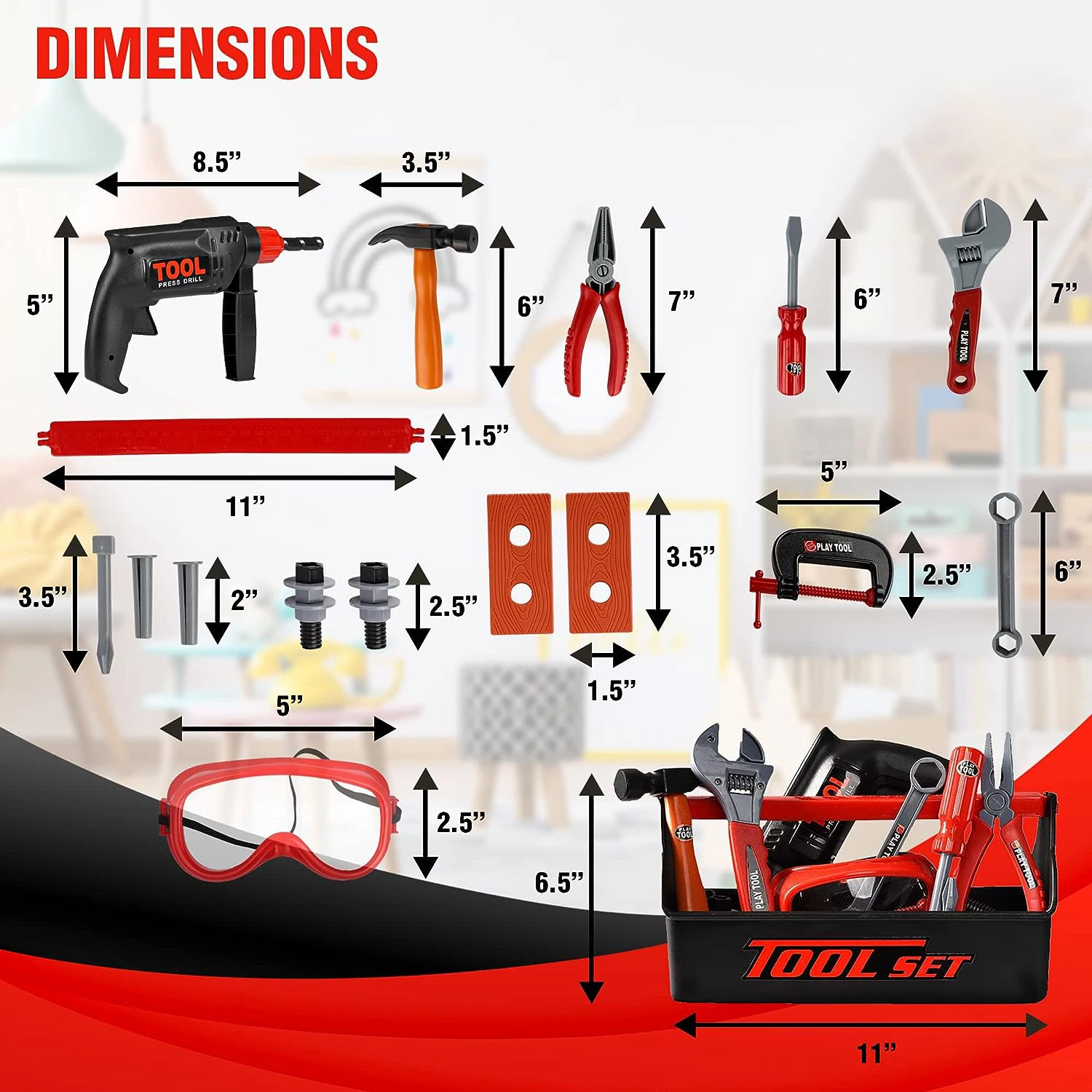 Ящик для инструментов 22 шт. игрушечный набор электродрель молоток отвертка ключ плоскогубцы игрушечные инструменты детей