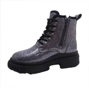 Factory Wholesale Custom Logo Baby Boys Ankle Boots Custom Design Cowboy PU Leather Work Boots