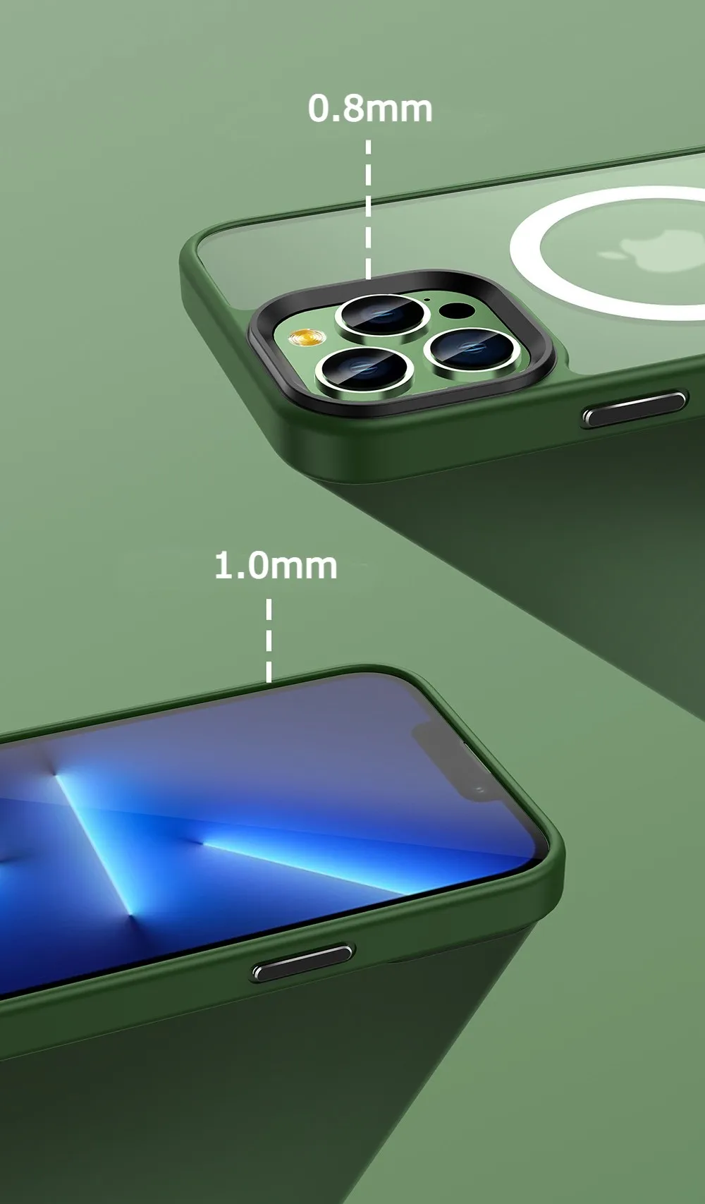 High Quality Black Wireless Charging Shockproof Phone Case For