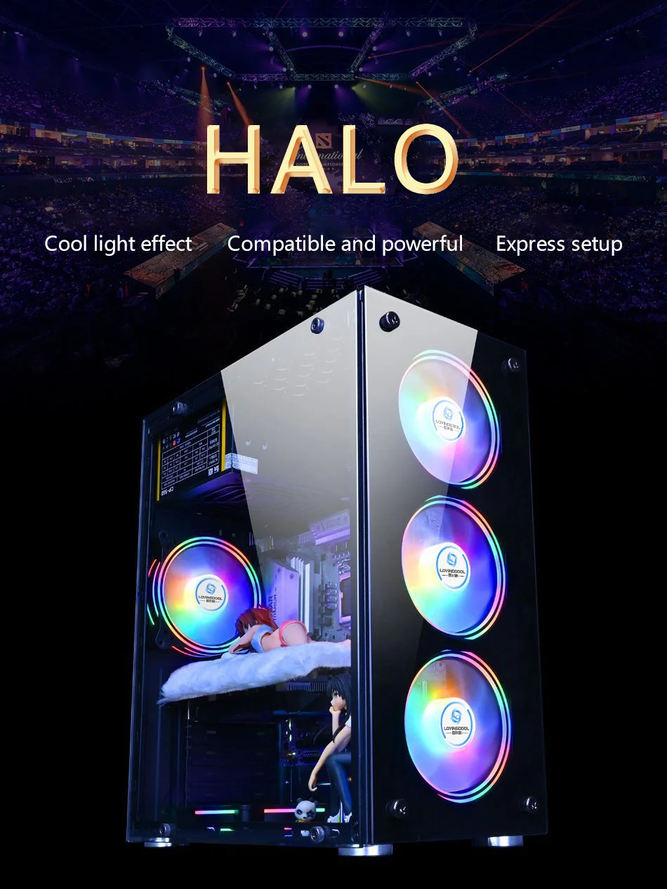 Игровой Пк Корпус Блок Питания Atx/m-atx/mini-itx Usb3.0 Средняя Башня ...