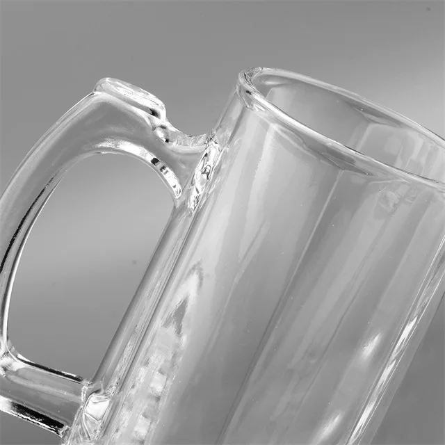 Promotion Logo Customized Beer Glass Cup Glass Beer Cup With Handle