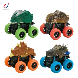 Multi Style Friction Boys Toys Vehicles Diecast Swing Dino Cars Pull Back Inertial Dinosaur Car