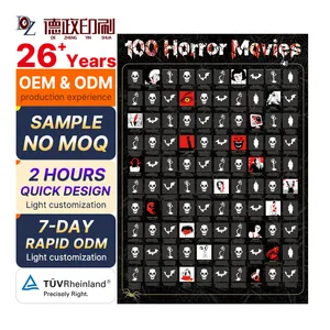 Wholesale Classic Horror Movie Poster 100 Thrillers Movie 100 Ghost Films Scratch off Poster