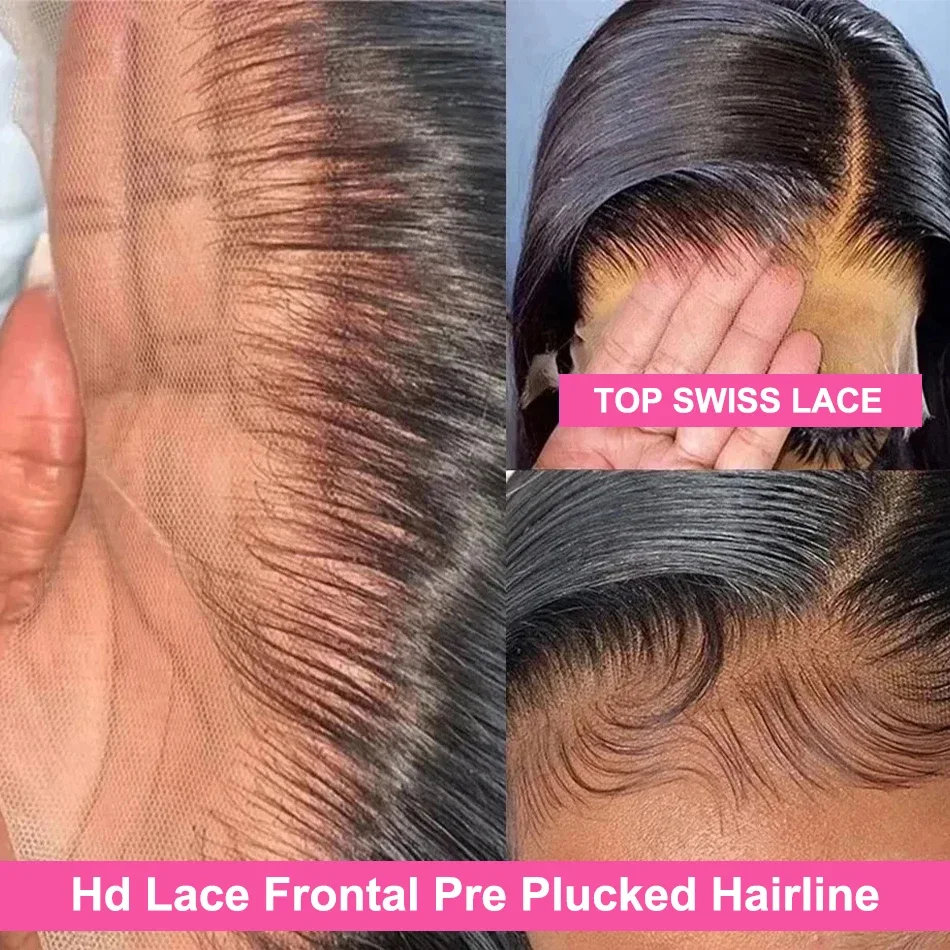 13x4 13x6 HD Lace Frontal Echthaar Perücke Knochen Gerade 40 Zoll Brasilianische Transparent 250% Lace Front Perücken Für Frauen_voghion.com