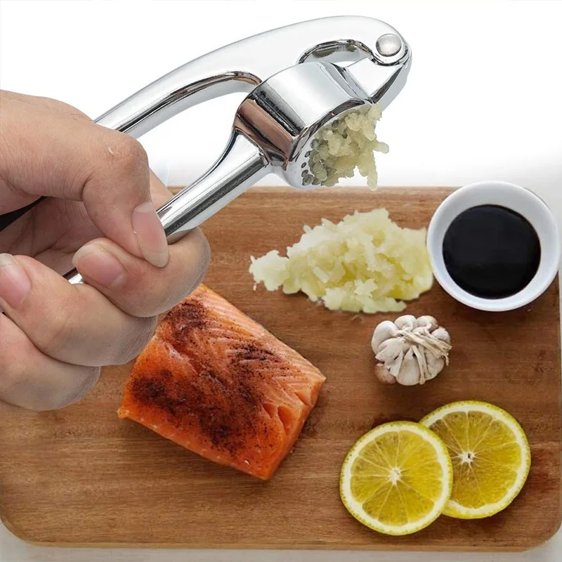 Dropship Kitchen Garlic Press With Soft; Easy To Squeeze Ergonomic