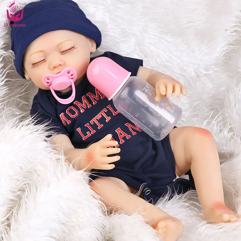 Details about   45cm Waterproof Reborn Bebe Doll Full Silicone Reborn Baby Dolls No Function