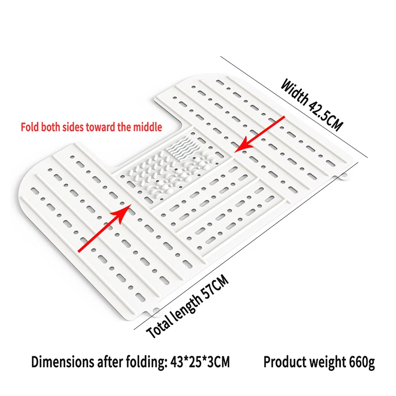 Foldable Sink Cover Silicone Makeup Organizer Mat For Over Countertop