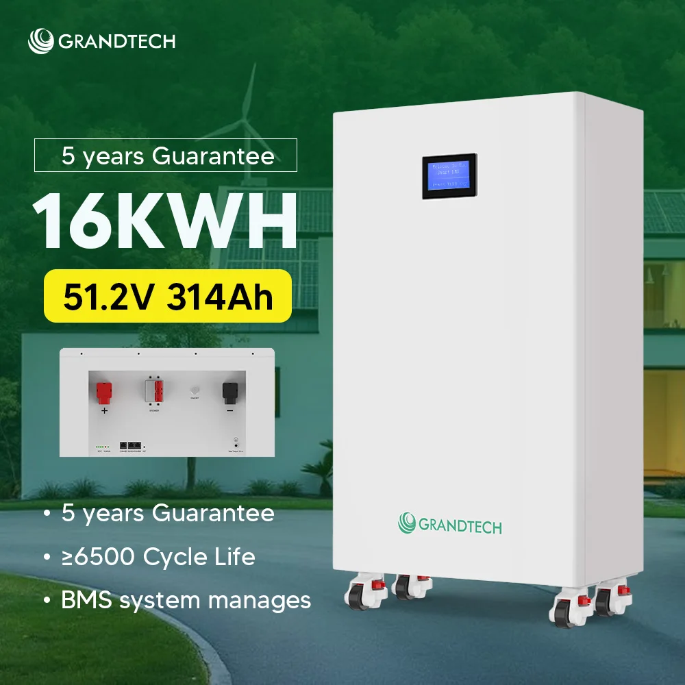 5 Years Storage System 16kw Lithium Battery Power Wall 51.2V 48V 100ah 200ah 314ah Solar Lifepo4 Battery for Household Energy