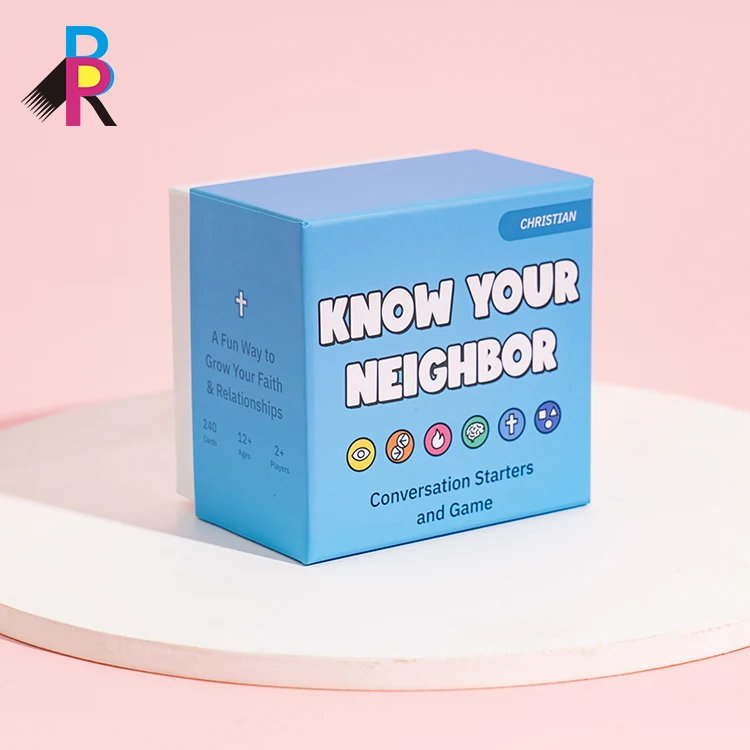 New Design Custom Box Packaging Glossy Laminated Full Color Cards Deck Printing Custom Cards-Made Cardboard Art Paper Coated