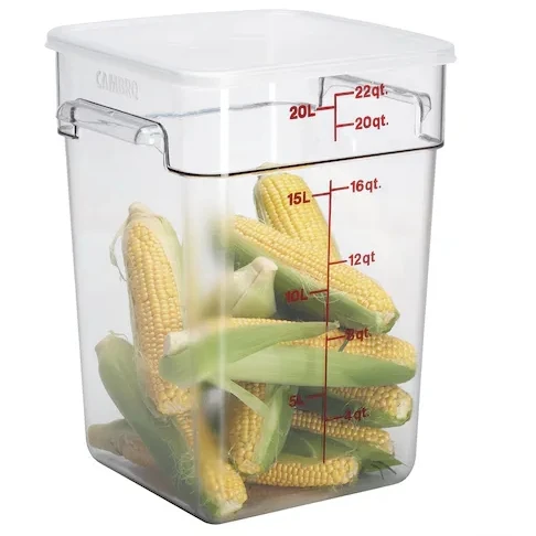 For CAMBRO 8SFSCW1 8Qts Clear Polyethylene Food Storage Containers Food Container for Hotel Restaurant Kitchen Not Including Lid