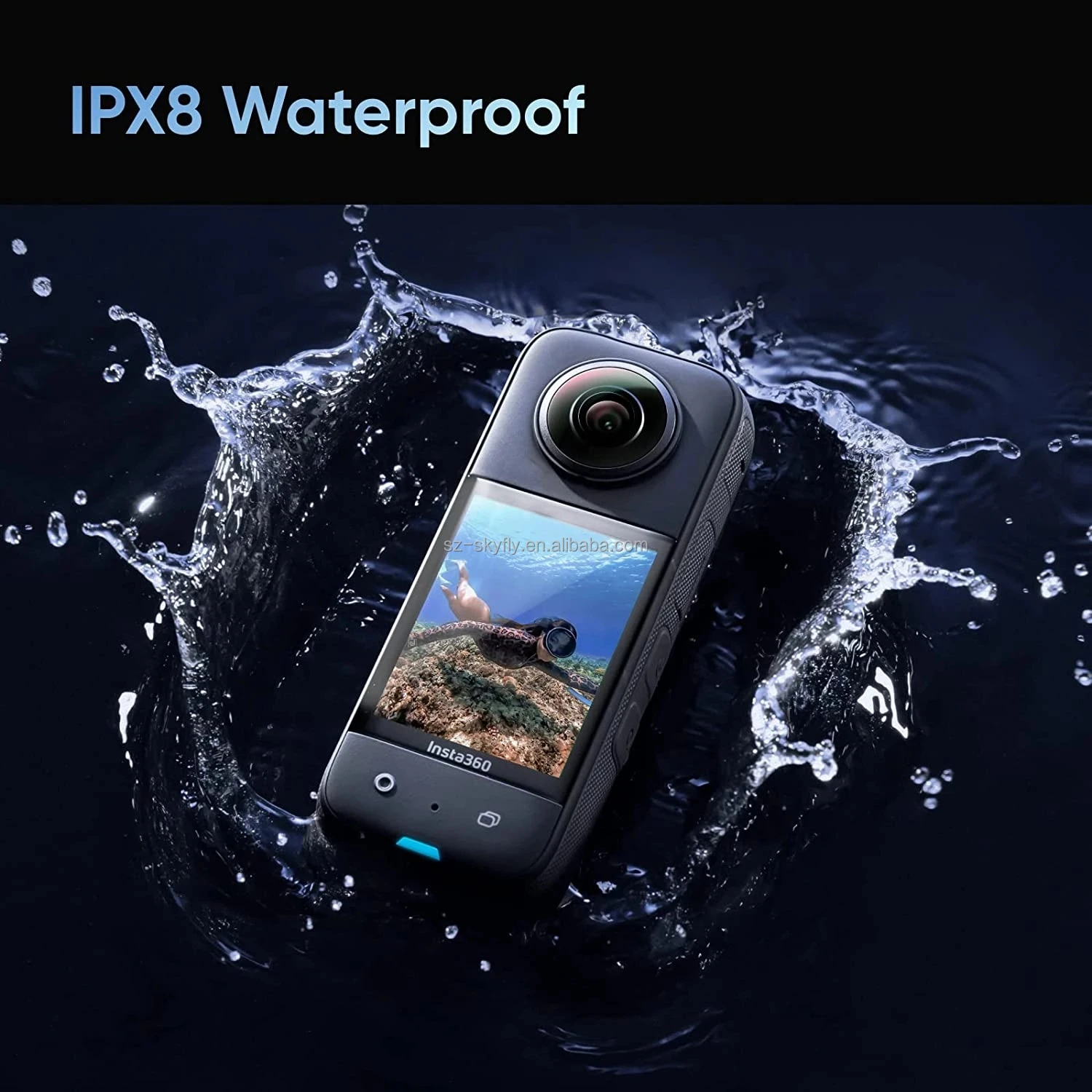 Insta360 X3 Mini Sport Action Camera ONE X3 5.7K Video Battery Waterproof  FlowState Stabilization Insta360 X3 1800mAh Cameras