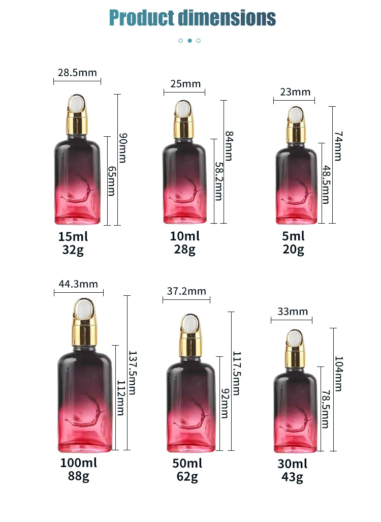 UV Matte Purple Boston Round Dropper Bottles 0.5Oz 1Oz 2Oz 4Oz