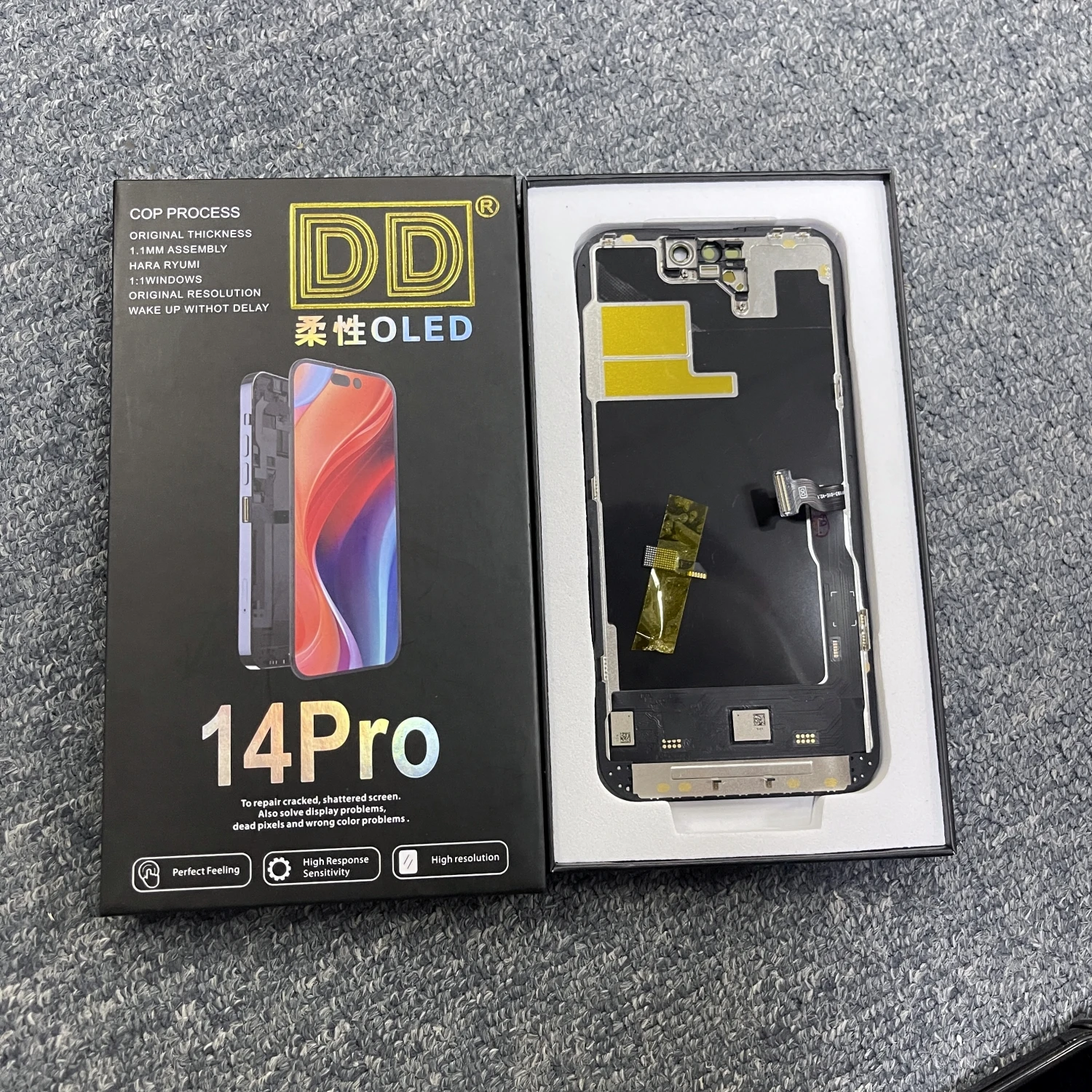 ZY DD GX JK Pantalla Screen for iPhone 13, 14, 15 Pro Max - Amoled