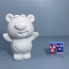 ตุ๊กตาหมีสตรอว์เบอร์รีสีขาวแบบดิบ ขนาดสูง 17 ซม. รุ่น KS171