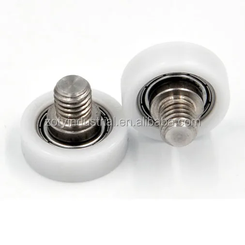 10pcs Nylon Plastic Pulley Roller Embedded Deep Groove Ball Bearings 5