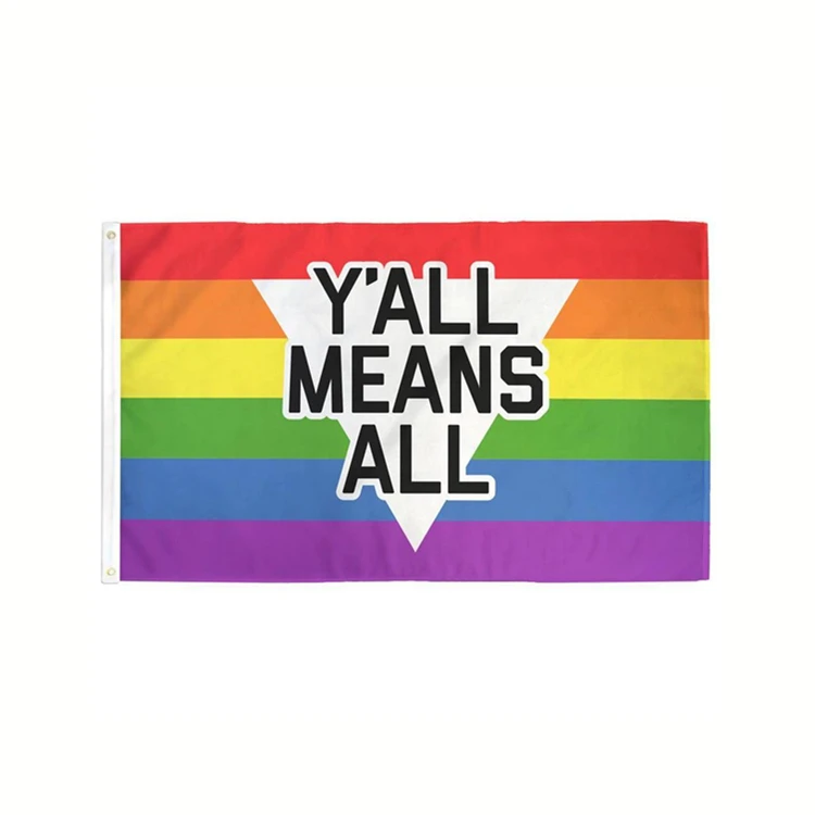 Bandiera Arcobaleno 150X90c Bandiera LGBT Progress Pride Flag Con 4 - Foto 9