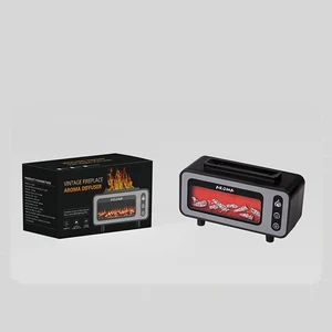 Custom Logo Flame Aroma Diffuser Quiet Yoga Essential Oil Humidifier Air Purifier with Lights for Hotels Cars Discount Offered