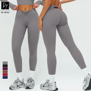Factory Custom Logo Women'S Sportswear Clothing Workout Leggings Tummy Control Plus Size Women High Waist Yoga Leggings