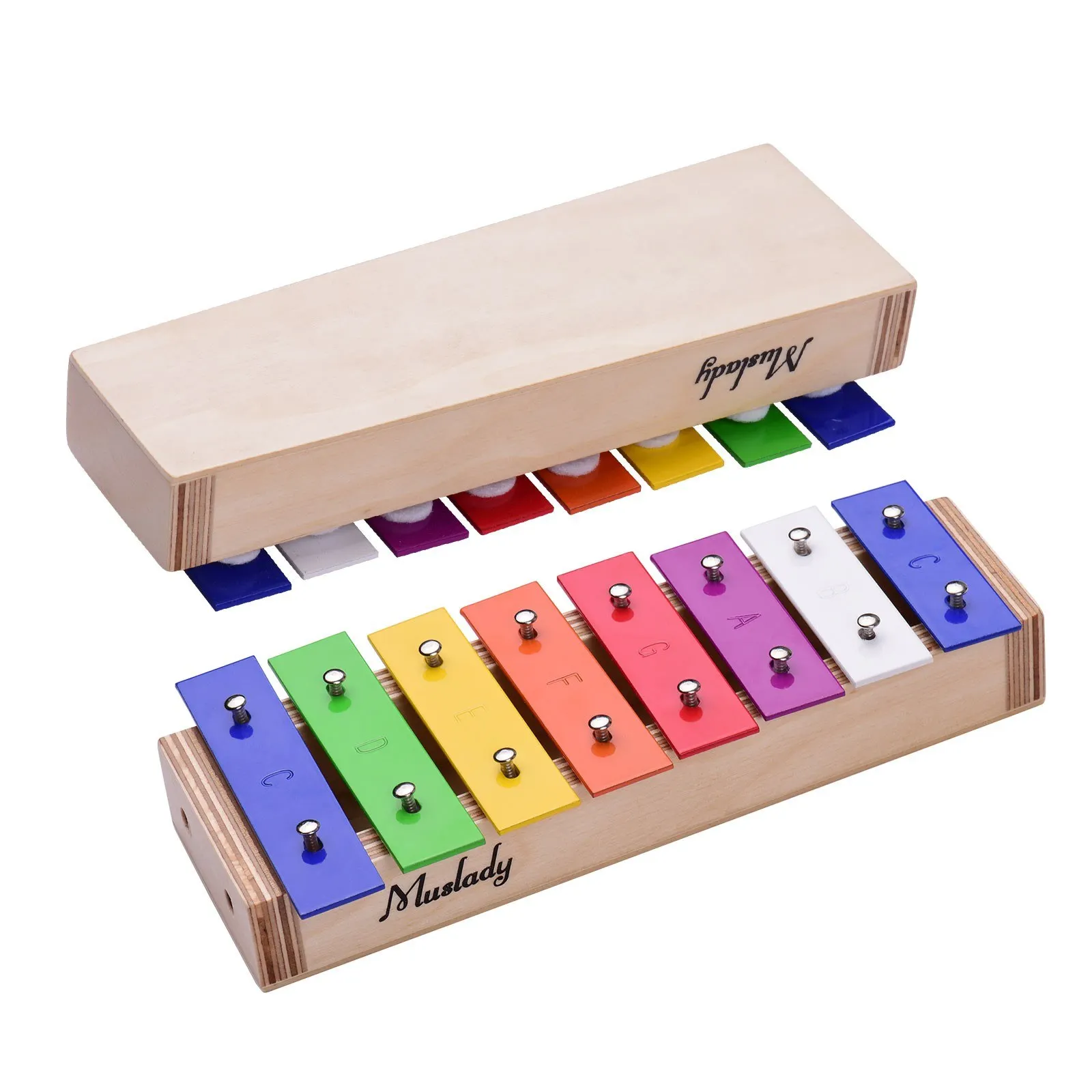 Mazo De Música Con Xilófono Colorido Pequeño Teclado glockenspiel para niños 