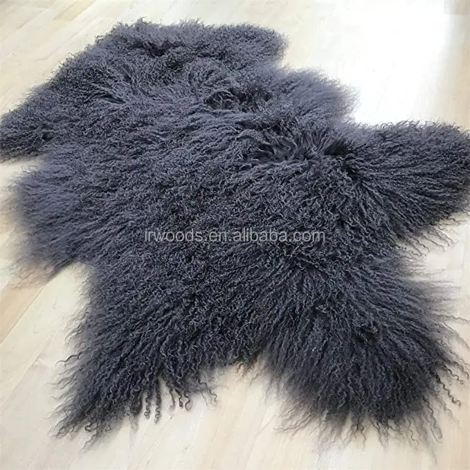 Real MONGOLIAN FUR RUG THROW TIBETAN LAMBSKIN FUR HIDE PELT CURLY HAIR CARPETS Real MONGOLIAN FUR RUG THROW TIBETAN LAMBSKIN FUR HIDE PELT CURLY HAIR CARPETS