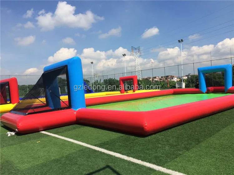 Big Inflatable Soap Football Field / Soccer Football Field For Sale