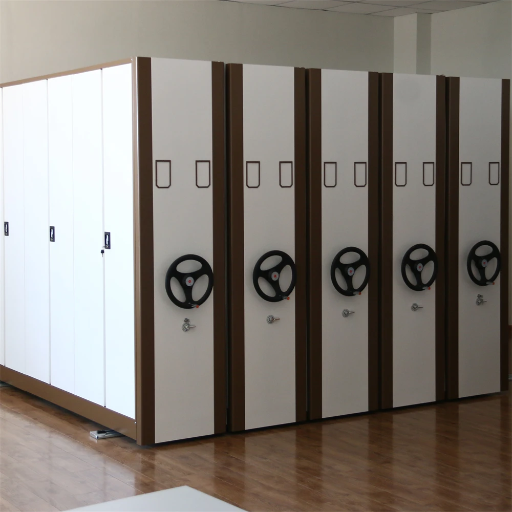 Custom Mobile Shelving System Movable Library Compact Shelving
