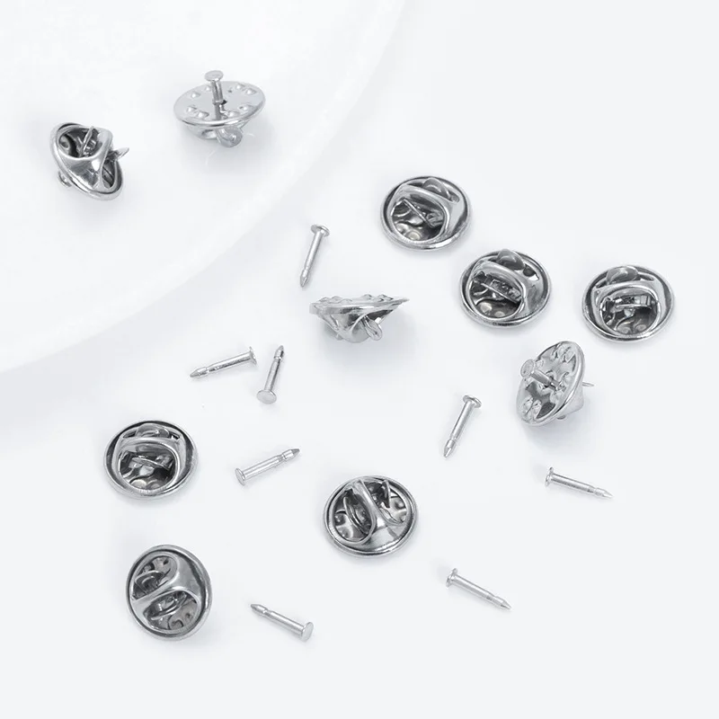 Wholesale Stainless Steel Butterfly Buckle Needle Spur Needle Nail Pins DIY Accessories Brooch Clutch Pin Backs