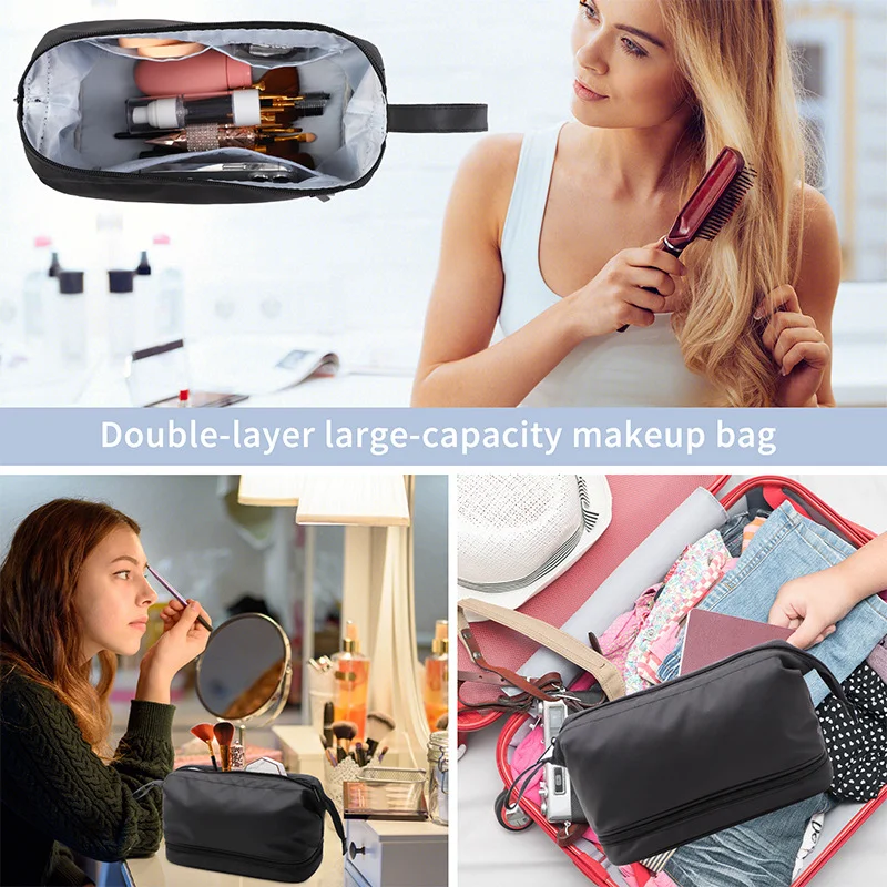 Nieuwe stijl toilettas voor heren en dames, reisbare draagbare waszak, reistas met grote capaciteit, waterdichte opbergzak, cosmetica tas