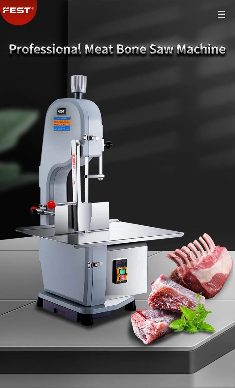 Commercial Butchery Frozen Meat Cutter Bone Saw Meat And Bone Cutting