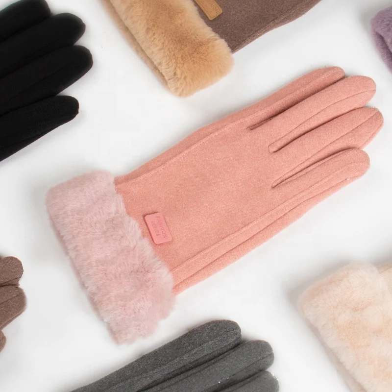 Бесплатная доставка кашемировые перчатки из искусственной замши