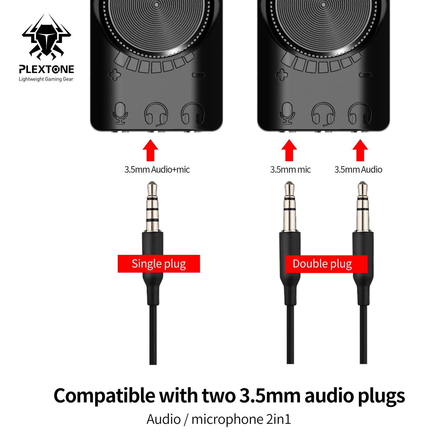 Виртуальная звуковая USB-карта Plextone 7,1 каналов, звуковая карта usb
