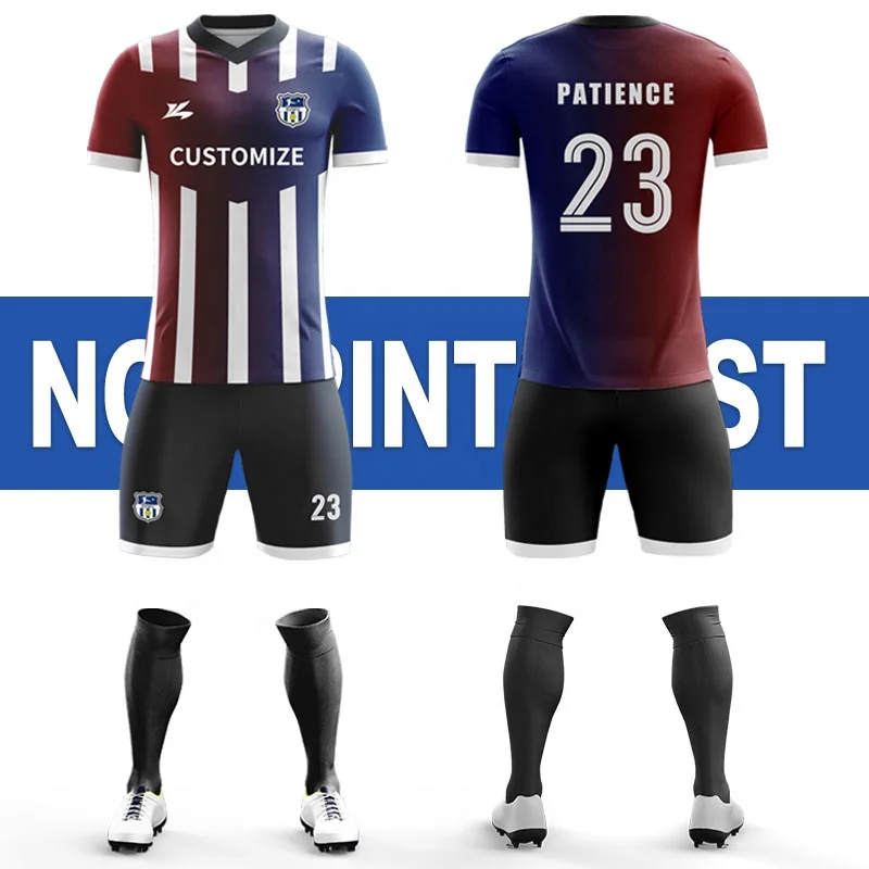 Professional Custom Design Team Sportswear Sublimation Triangle Pattern  Football Soccer Jerseys