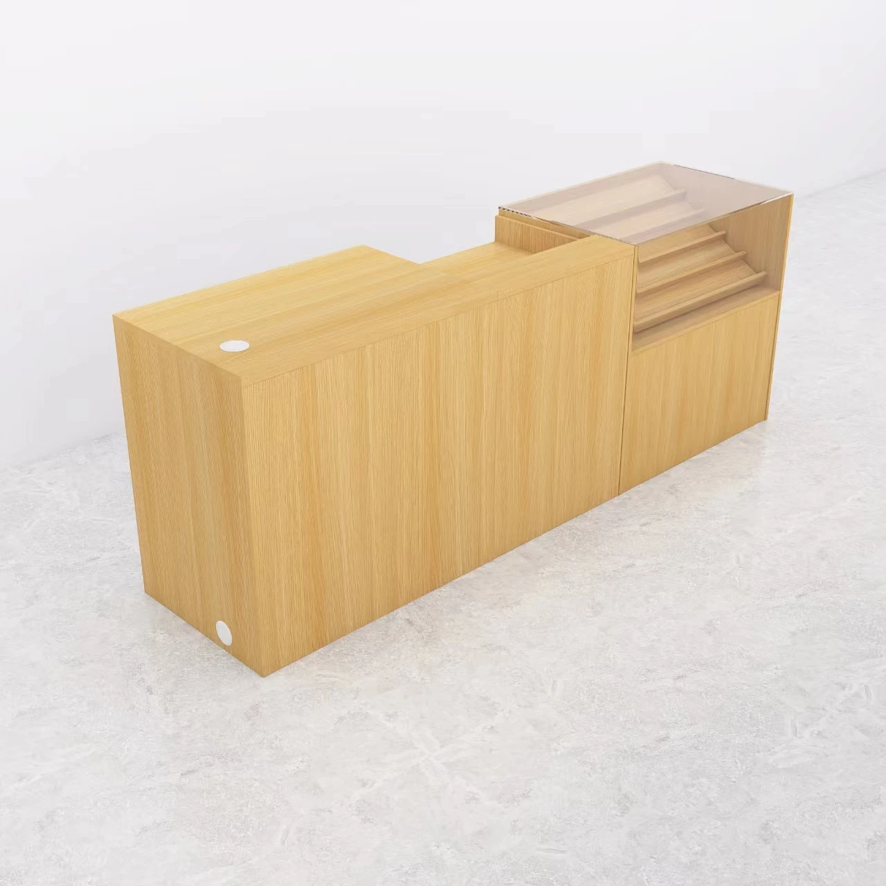 Modern Wooden Combination Display Stand for Supermarket Checkout Counters & Cash Cigarette Cabinet Convenience Store Accessory