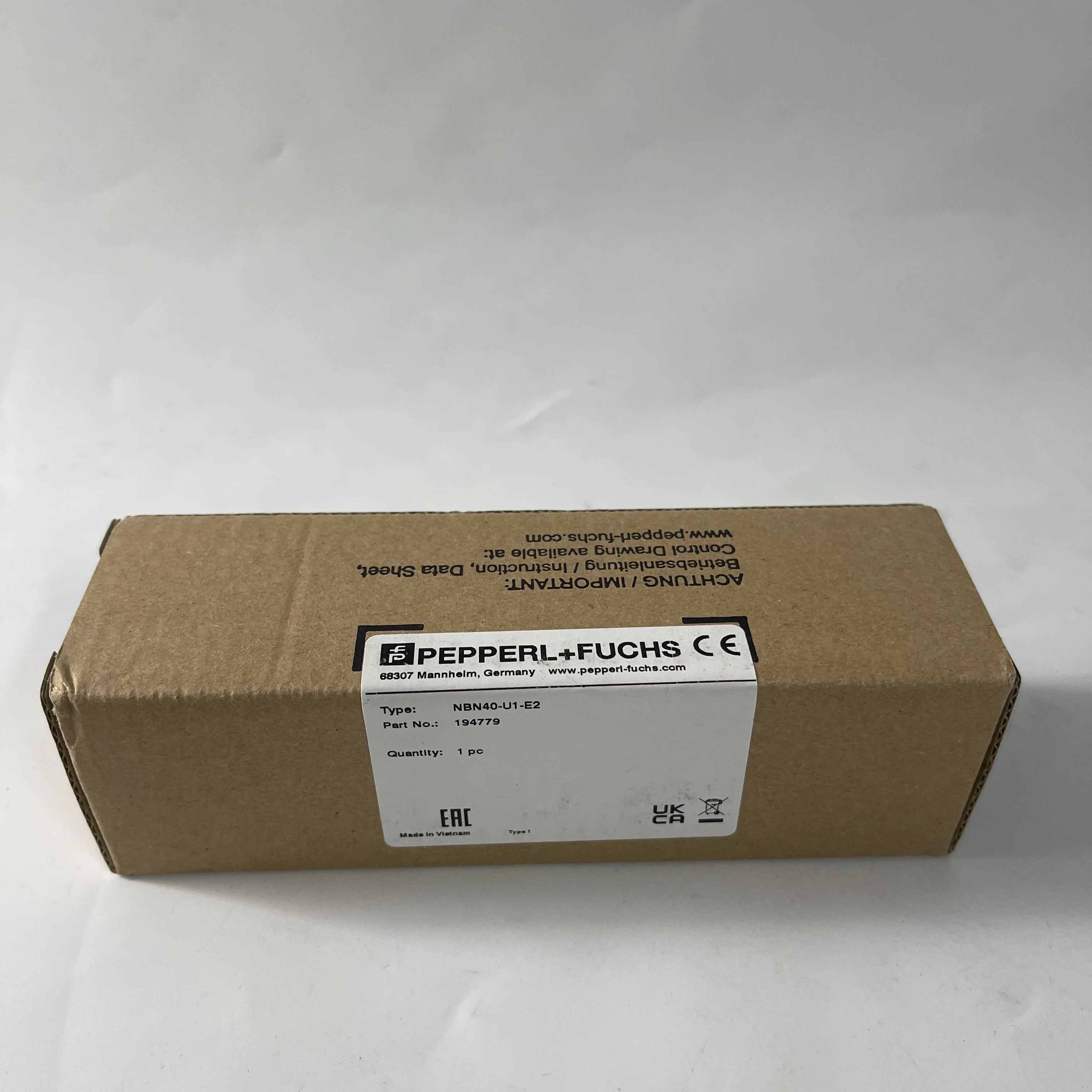 Pepperl+Fuchs Inductive Proximity Sensor NBN40-U1-E2