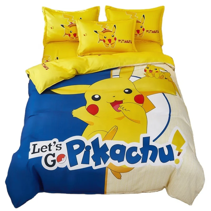 Симпатичный постельный комплект с мультяшным рисунком