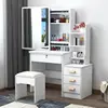 C90cm bianco + specchio nuvola + sgabello rotondo