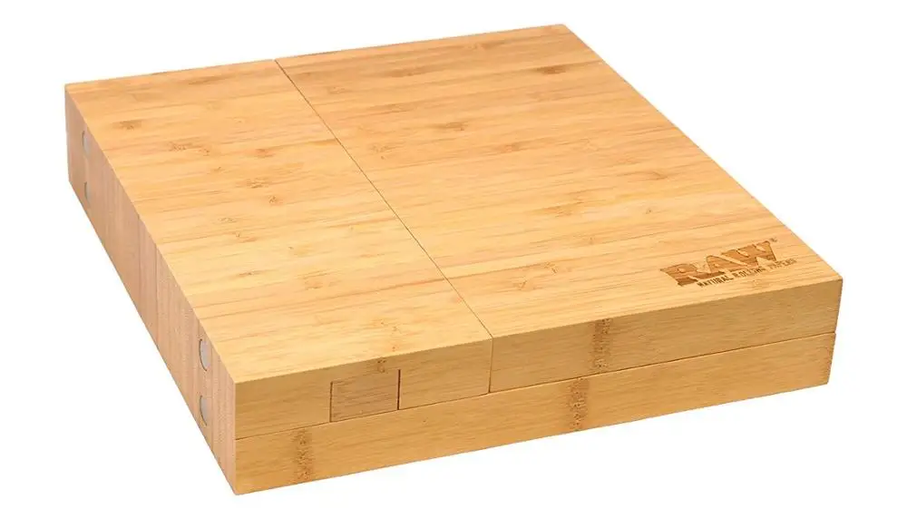 
Высококачественный бамбуковый магнитный складной поднос для сорняков, деревянный поднос для сорняков под заказ с магнитной крышкой 