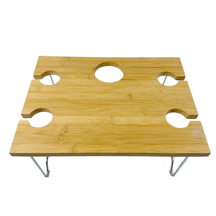 WDF Good Quality wholesale picnic table foldable round table bamboo picnic table for outdoor manufacture