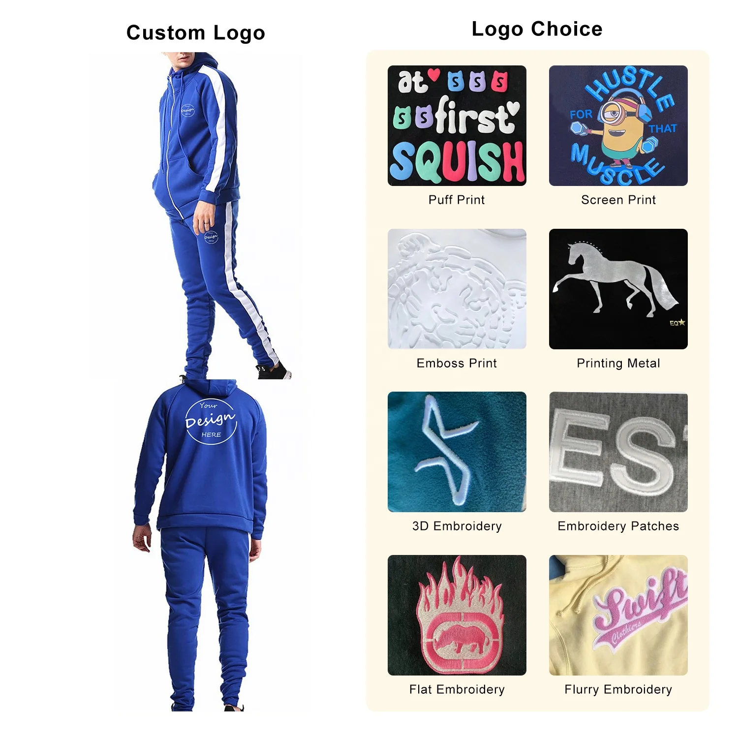 Spring Basic Design Classic Zip up Hoodie and Sweatpants Color Contrast Tracksuit Set Loose Fit Sportswear Set for Men