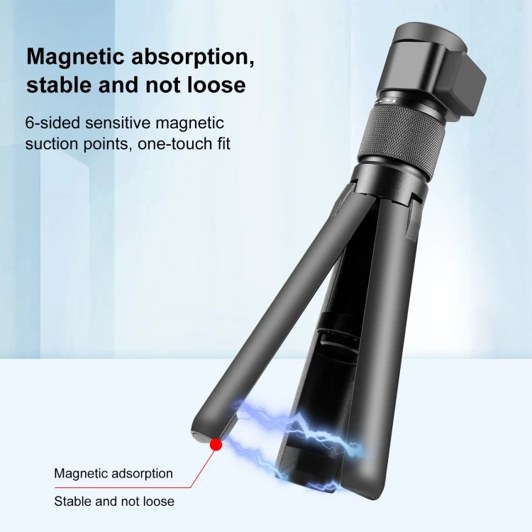 Kit Monopiede E Treppiede Da Tavolo PULUZ 1,1 M Con Manico Girevole – Vite 1/4″ Per Insta360 X3/X4, GoPro, DJI E Action Cam, Leggero E Portatile