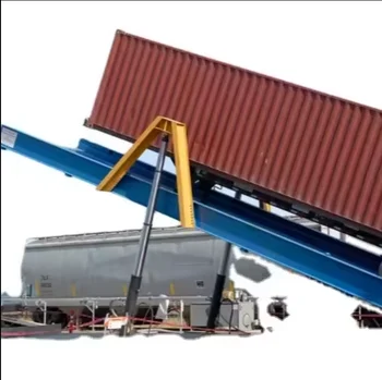 Rear Dump Hydraulic Unloader 50 Ton Hydraulic Lifting Remote Control for Warehouse Bulk Material