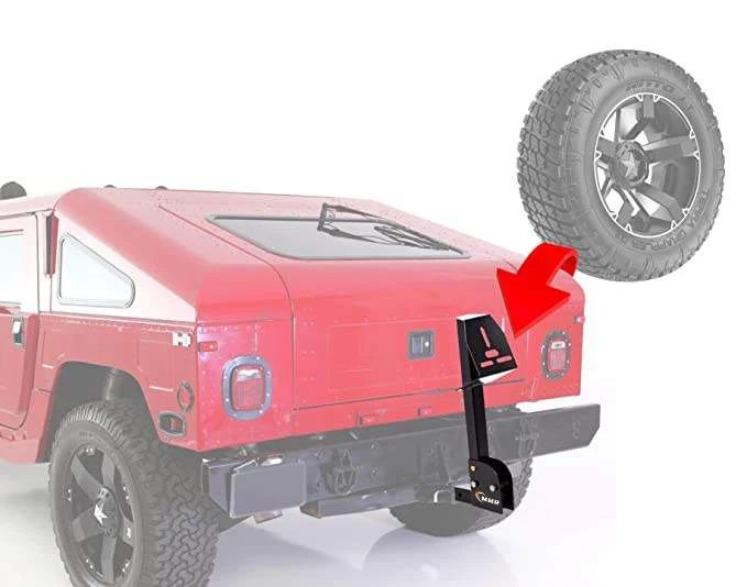 Good Selling Standard 2 Inch Receiver Black Tow Hitch Spare Tire Holder Hitch Mounted Spare Tire Carrier