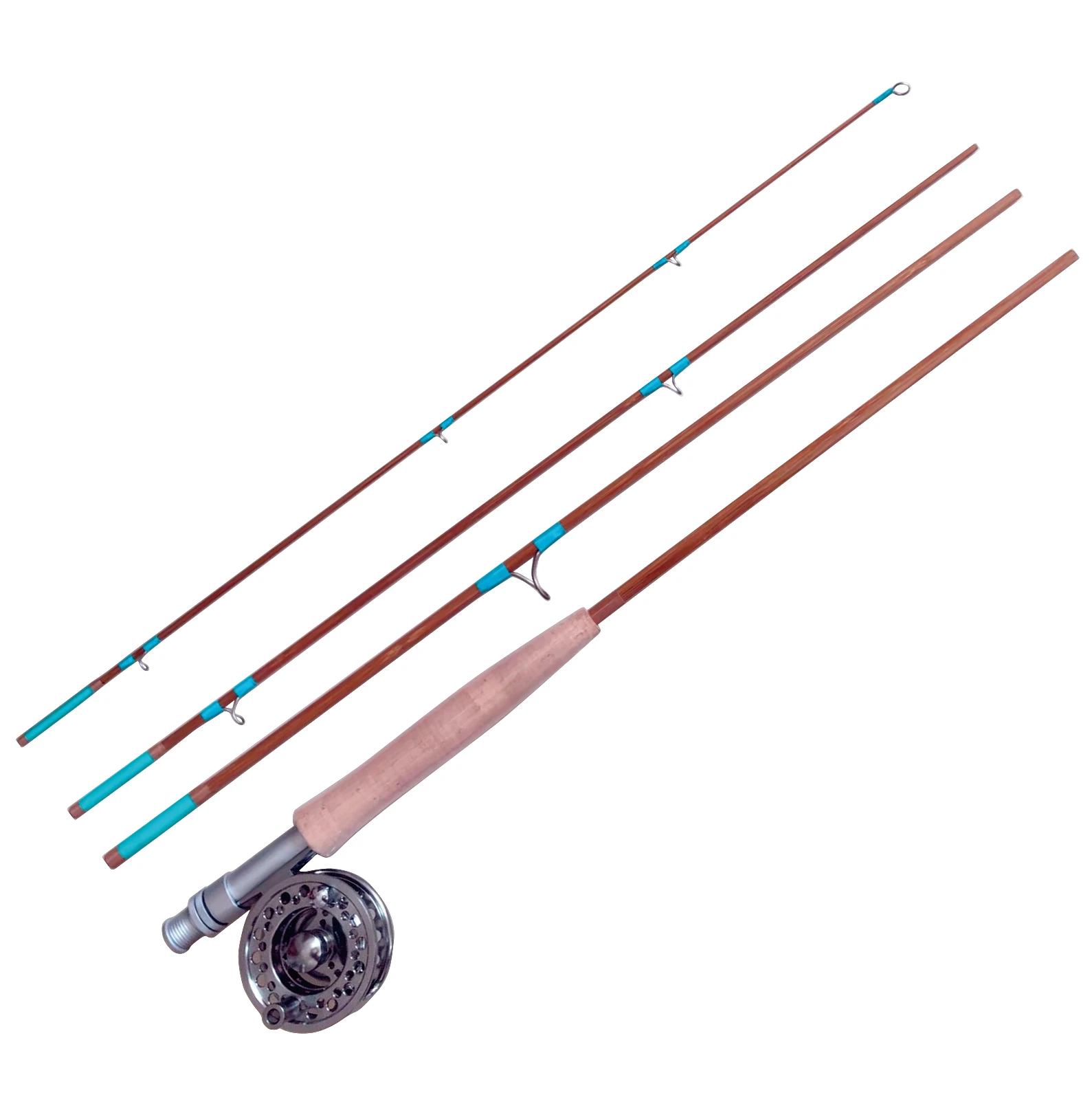 BFR103 Kork griff Nymphe Forelle Bambus 3wt Sega Fliegen Angelrute