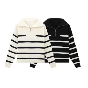 Wholesale Autumn New Women's V Neck Long Sleeve Casual Knitted  Top Women's Clothes